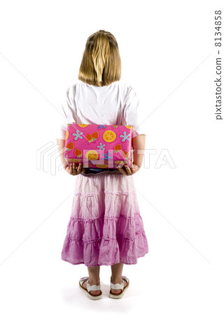 girl with a present girl with a present 8134858