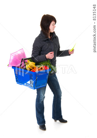 shopping woman in the supermarket shopping woman in the supermarket 8135148