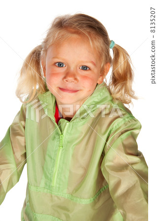 Child in rain coat 8135207
