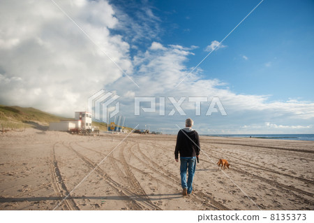 Walking at the beach 8135373