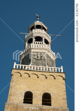 Church tower in Holland 8136746