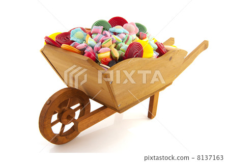 wheel barrow full with candy wheel barrow full with candy 8137163