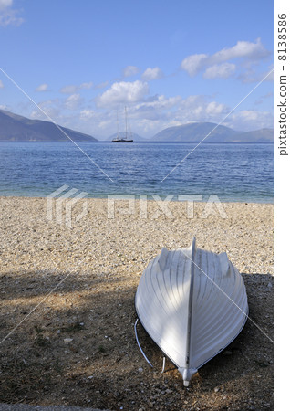Water landscape with boat 8138586