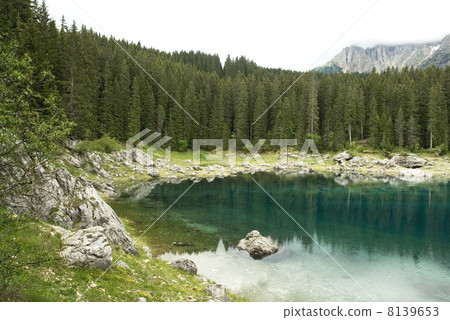 Beautiful lake in mountains 8139653