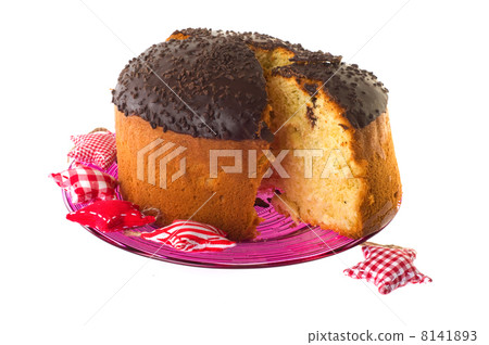 Cake with chocolate topping 8141893