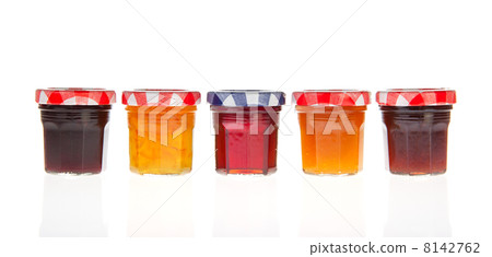 Glass pots of jam Glass pots of jam 8142762