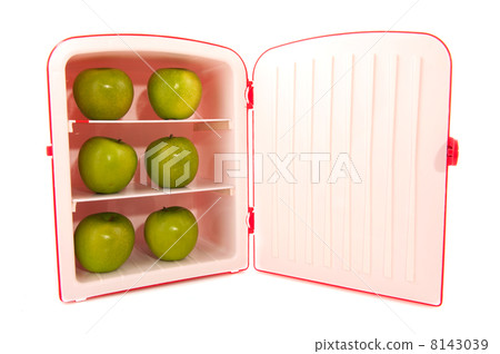 refridgerator with green apples refridgerator with green apples 8143039