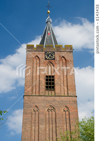 Church tower in Holland 8143438