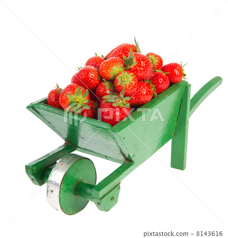 Wheelbarrow with strawberries 8143616