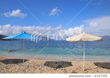 parasols at the beach 8147305