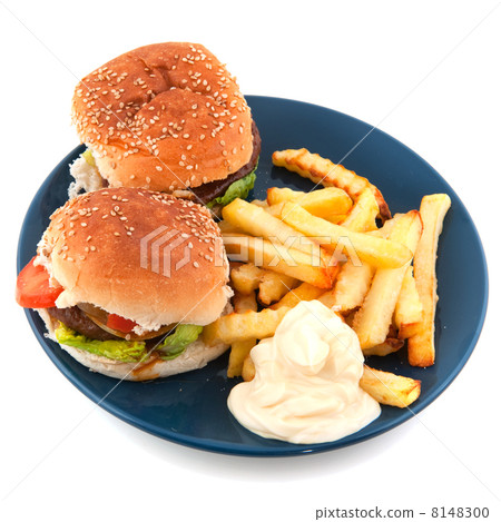 Plate with hamburgers 8148300