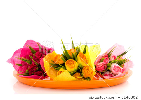 colored wrapped flowers 8148302