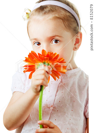 Pretty little girl with flower Pretty little girl with flower 8152079