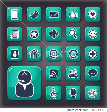 Internet communication universal buttons 8153230