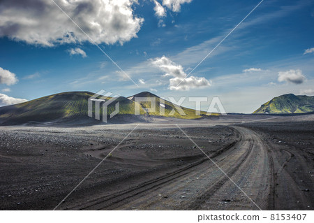 Scenic highland area of Landmannalaugar, Iceland 8153407