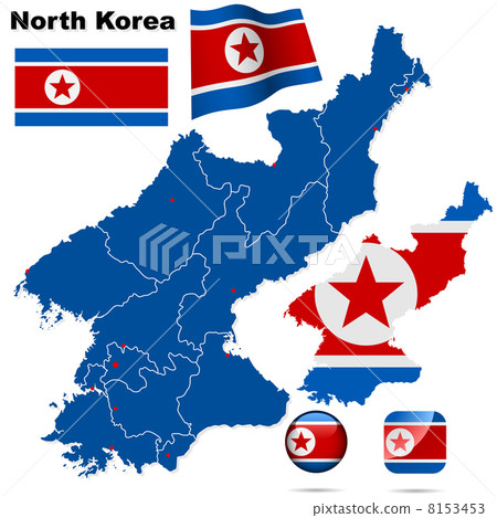 North Korea vector set. North Korea vector set. 8153453