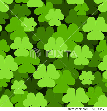 Seamless green shamrock Saint Patrick's Day pattern. 8153457
