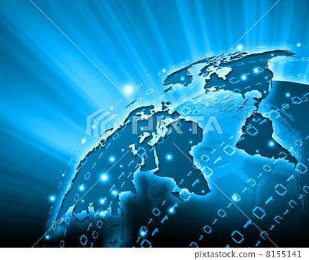 Blue image of globe Blue image of globe 8155141