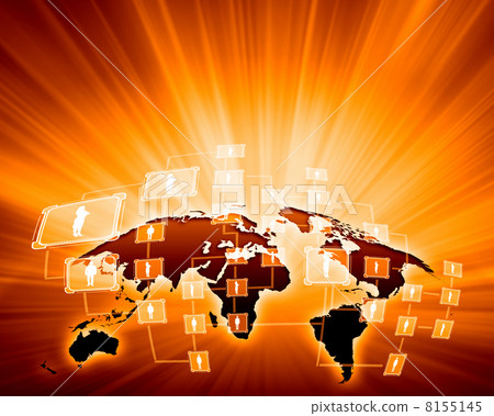 Orange image of globe Orange image of globe 8155145