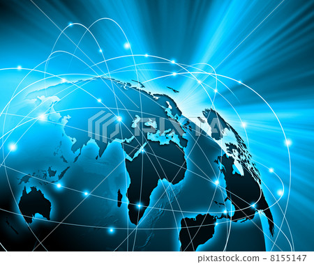 Blue image of globe Blue image of globe 8155147