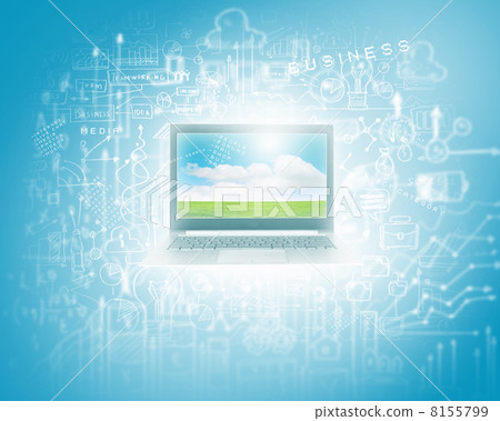 Background image with laptop 8155799