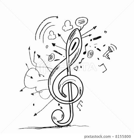 Sketch of clef icon 8155800