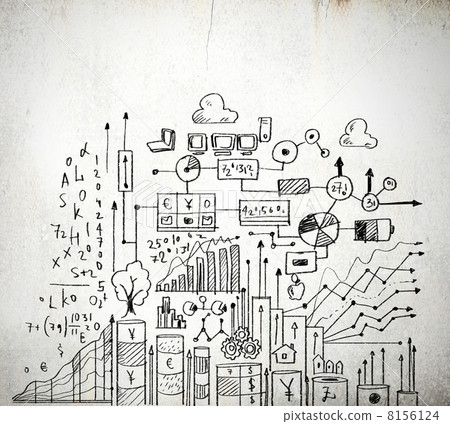 Business colorful sketch Business colorful sketch 8156124