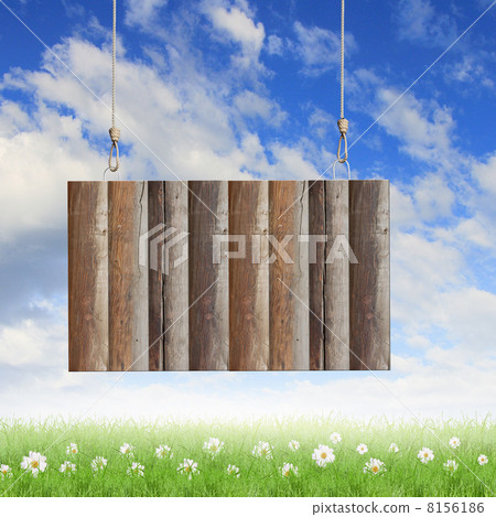 Wooden blank banner 8156186