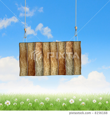 Wooden blank banner 8156188