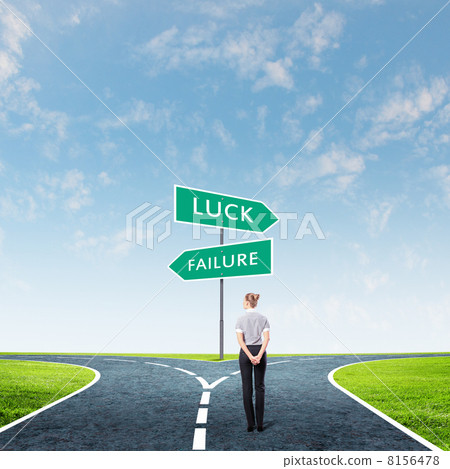 Woman at crossroads 8156478