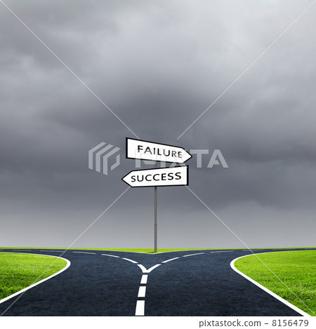 Cross road with sign 8156479