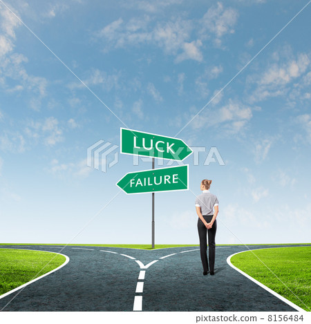 Woman at crossroads Woman at crossroads 8156484