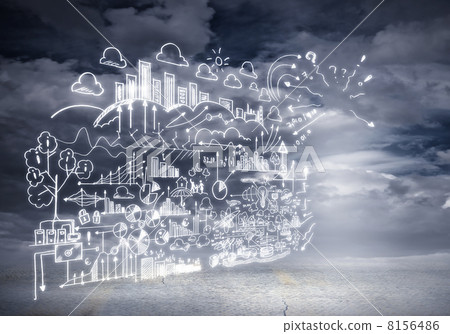 Business sketch background 8156486
