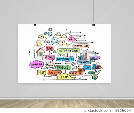 White banner with plan 8156694