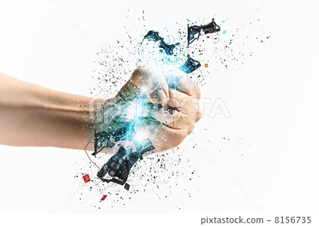 Hand squeezing keyboard Hand squeezing keyboard 8156735