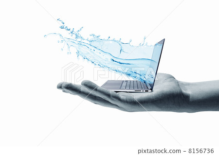 Laptop in hand 8156736