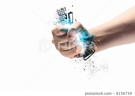 Hand squeezing keyboard Hand squeezing keyboard 8156739