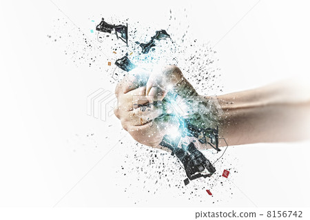 Hand squeezing keyboard Hand squeezing keyboard 8156742