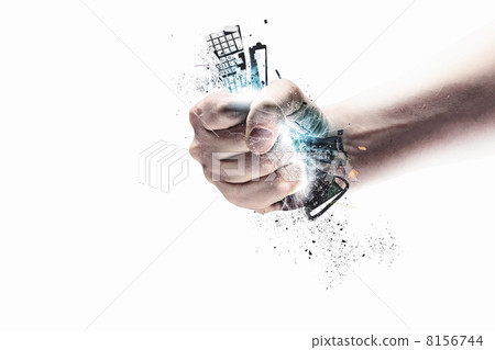 Hand squeezing keyboard 8156744