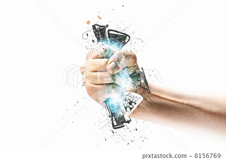Hand squeezing keyboard 8156769
