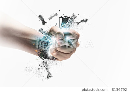 Hand squeezing keyboard Hand squeezing keyboard 8156792