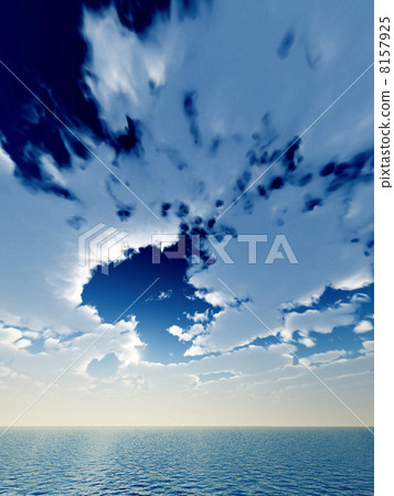 Wind and clouds with the sea 8157925