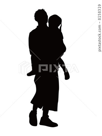 親子剪影人剪影 8158319
