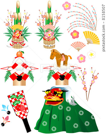 New Year cards (material set) 8158507