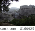 Giant rock on the way up the mountain road 8160925