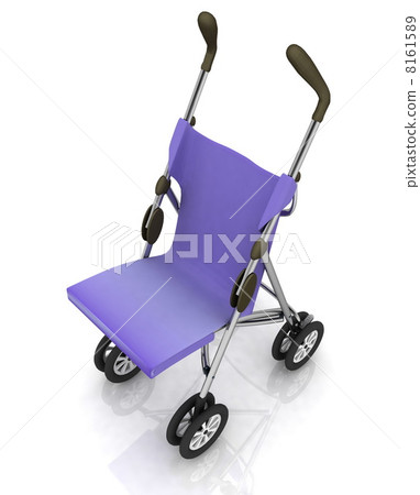 empty baby stroller over white empty baby stroller over white 8161589