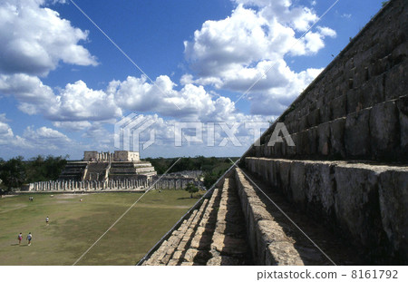 Temple of the Warriors from Kukulcan pyramid Chichen Itza Temple of the Warriors from Kukulcan pyramid Chichen Itza 8161792