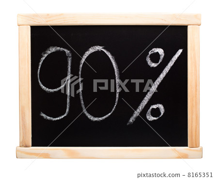 Ninety percent written on blackboard Ninety percent written on blackboard 8165351
