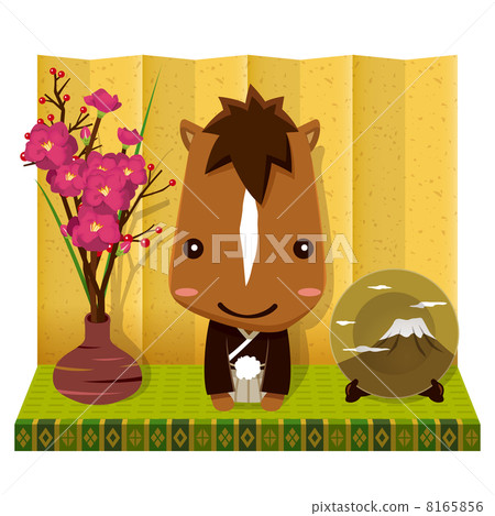 A horse greeting with a kimono A horse greeting with a kimono 8165856