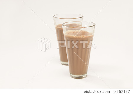 Two glasses of chai isolated over white background Two glasses of chai isolated over white background 8167157